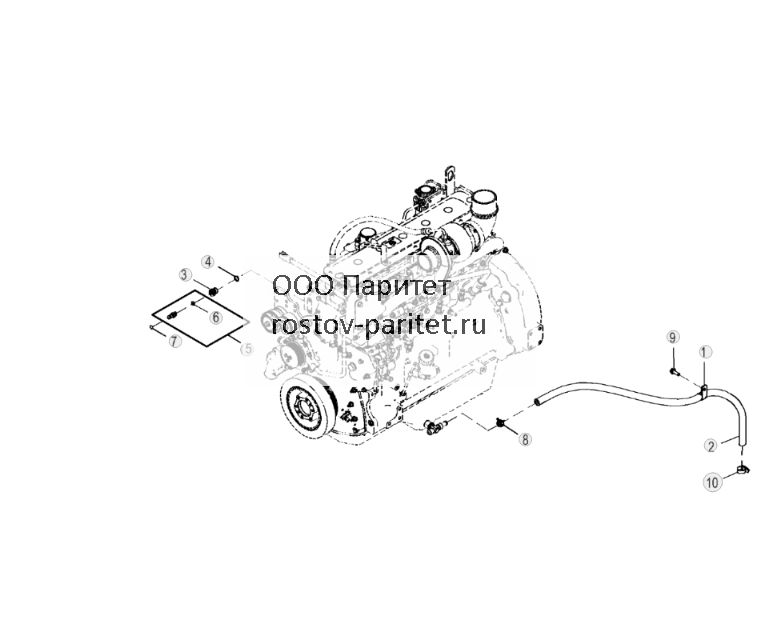 Сливная линия моторного масла (двигатель 6068HDW75) - ST318156 360.jpg